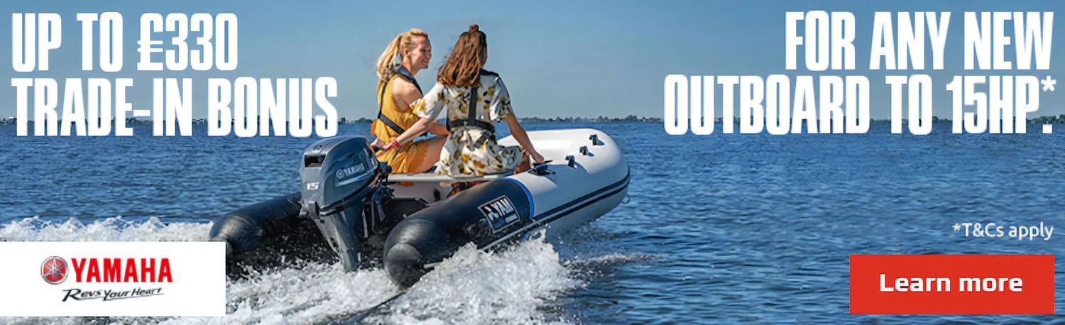 New Banner showing the Yamaha Inflatable and Outboard in use