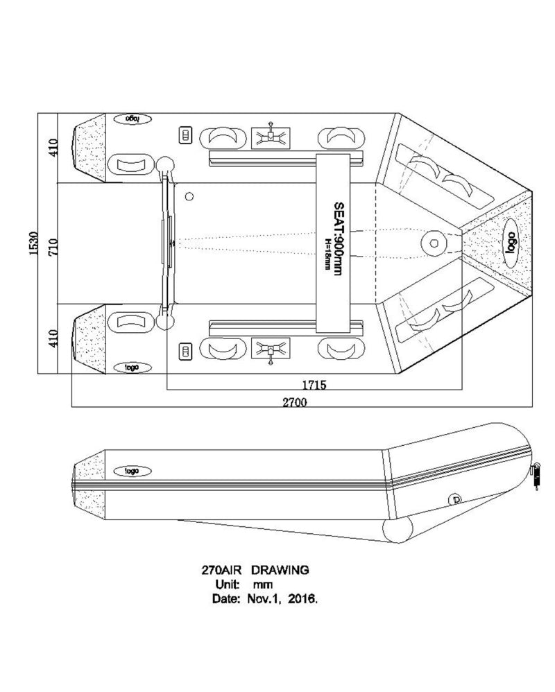 Seago Inflatable Boat 270